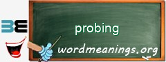WordMeaning blackboard for probing